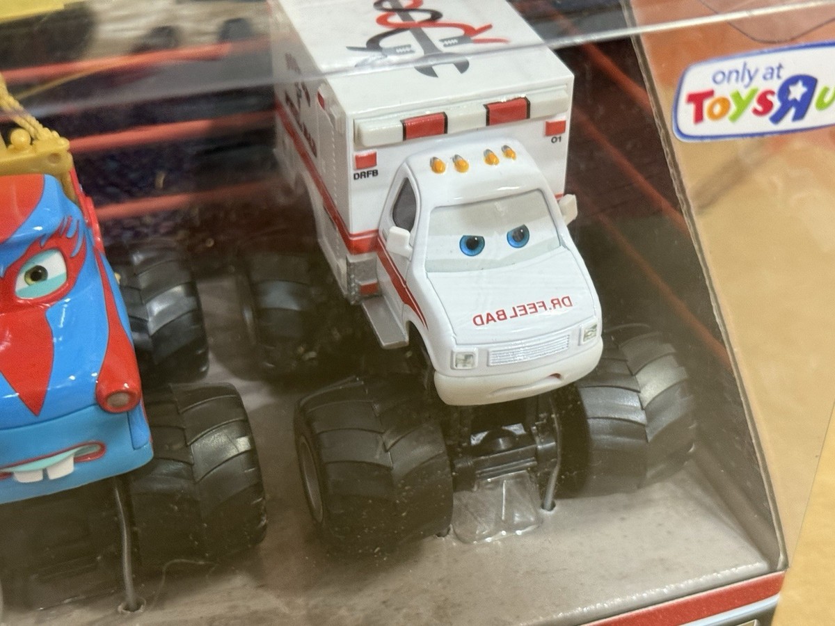 Disney Cars 3 Pack Monster Truck Mater FRIGHTNING McMean Tormentor