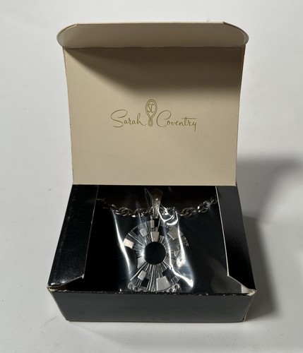 BRAND NEW Sarah Coventry Spanish Moss Tassel Silver Tone Pendant Necklace