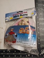 Fibre Craft Barnyard Friends Air Freshener Doll Vintage 1995 Sealed White Bunny