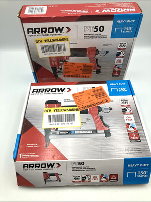 Arrow PT50 Pneumatic Staple Gun PAIR
