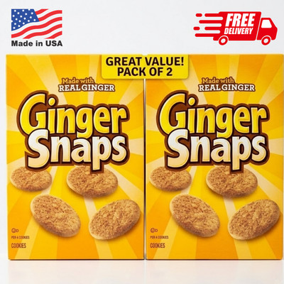 Nabisco Ginger Snaps Cookies 16 oz Pack of 2 Crispy Ginger Molasses Snacks