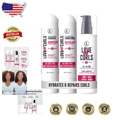 Kinky-Coily Hair 3-Step System: Shea Butter, Moringa Oil, No Sulfates!