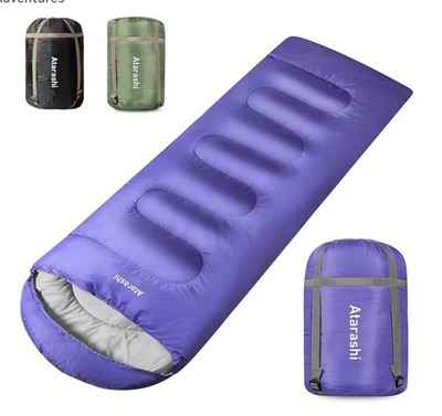 Atarashi Camping Sleeping Bag 40 X 87 Purple For Hiking, Backpacking, Outdoors