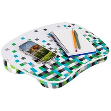 LAPGEAR MyStyle Portable Lap Desk with Cushion, Pixel - Fits 15.6-inch Laptops