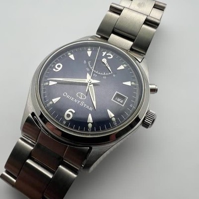 Orient Star EX0C C0 CS Blue Automatic Wristwatch Timepiece 40h Power Reserve