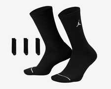 BRAND NEW Men's Jordan Crew Socks 3 Pack Size 8 -12 Black