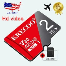 128/256GB 1TB 2TB Micro SD Card Memory Card TF Card with Free Adapter High Speed