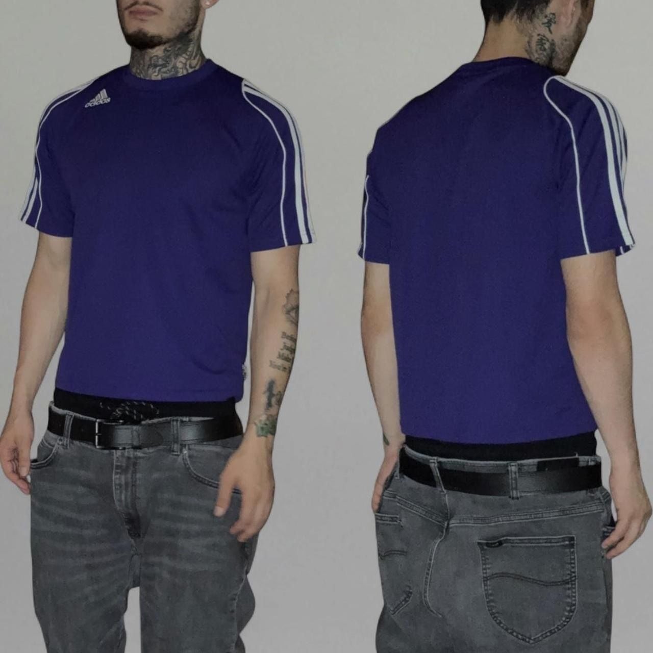 Vintage Adidas Climalite Athletic 3-Stripe Soccer Training Jersey