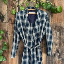 Vintage 70s Pendleton Green Plaid Robe Excellent Condition Size L