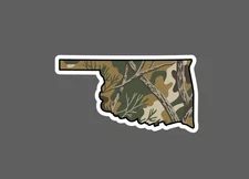 Oklahoma Camo Sticker Waterproof Decal State Outdoor Woods Hunting Gift NEW