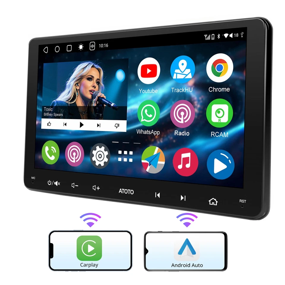 ATOTO A6 PF 9 Zoll Doppel 2DIN Autoradio mit CarPlay Android Auto Dual Bluetooth