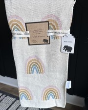New Rainbows Cotton Knit Baby Blanket Lovey India Rainbow Print