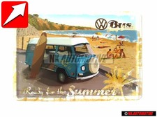 VW Classic Parts Blechpostkarte Bus T2 10X14cm - ZCP902271