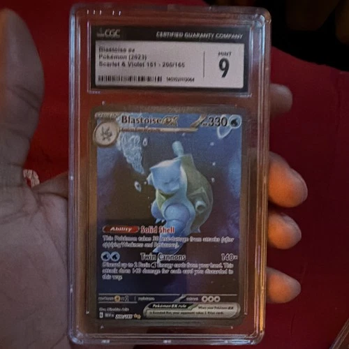 Pokémon Blastoise ex EX Scarlet & Violet 151 Holo 200/165 CGC 9 2023 Card