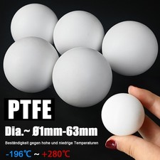Dia.~ &Oslash;1-63mm Wei&szlig; Solide PTFE Kugeln Membranpumpen Dichtungskugeln Ventilkugeln