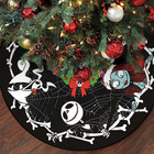 48 Inch Christmas Halloween Tree Skirt - Soft and Cozy Farmhouse Holiday Decor,