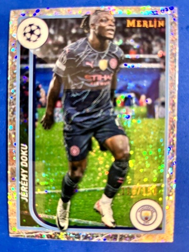 Jeremy Doku 2024 Topps Merlin Mini Diamond Refractor /150 - Manchester City