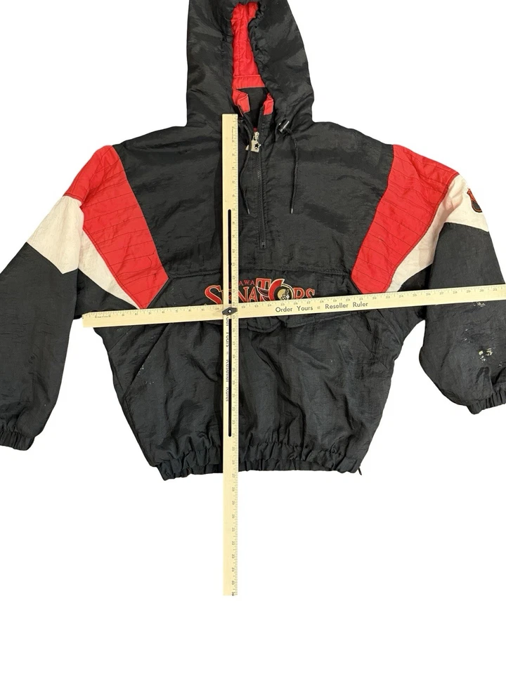 Chaqueta de Colección Años 90 Ottawa Senators NHL Hockey Starter Cremallera Para Hombres Mediana Foto 3 de 4