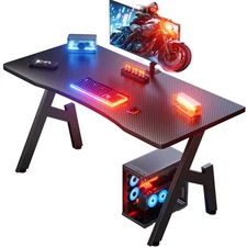 32 x 19.7 inch Gaming Desk, Ergonomic Computer Desk, Gamer Table, PC Desk, Black