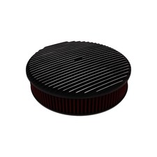 Factory Outlet 14x3 Round Aluminum Air Cleaner Kit W Red Washable Filter Factory Outlet 14x3 Round Aluminum Air Cleaner Kit W Red Washable Filter