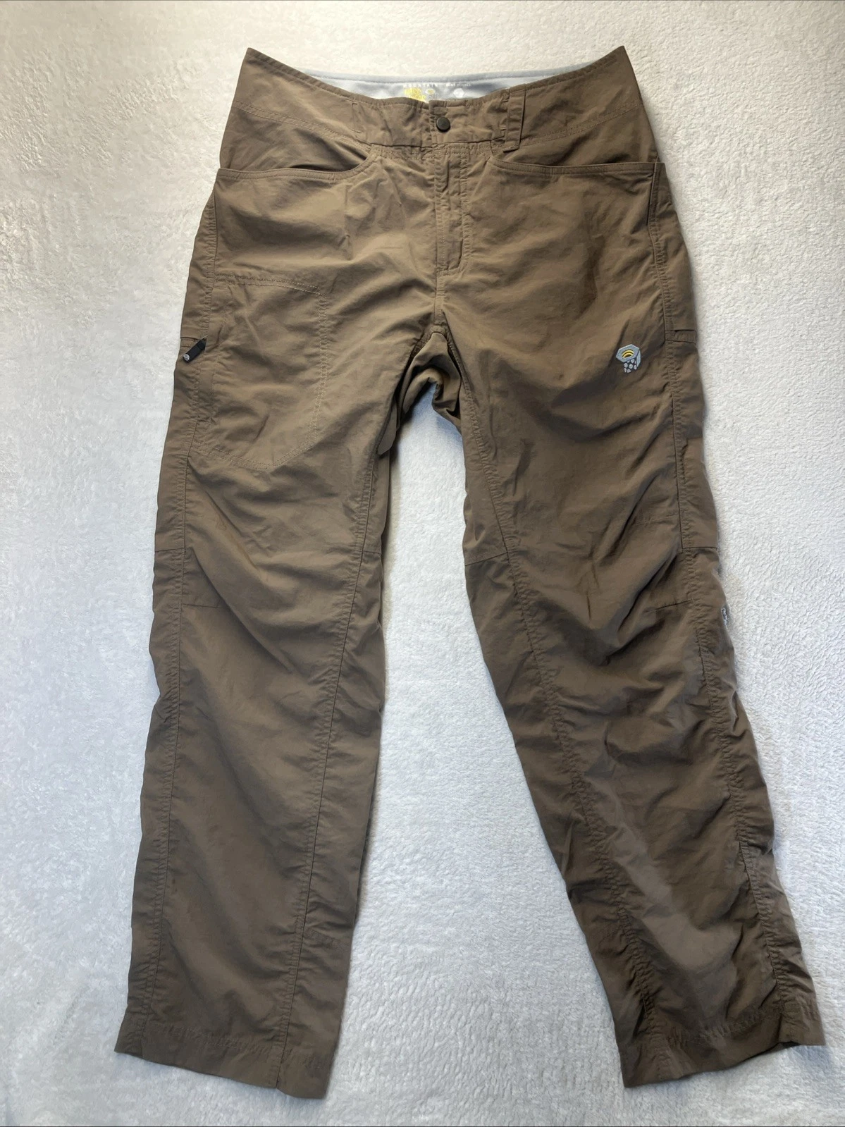 Mountain Hardwear Hiking Pants Mens Medium Khaki Tan OM3913 Lightweight