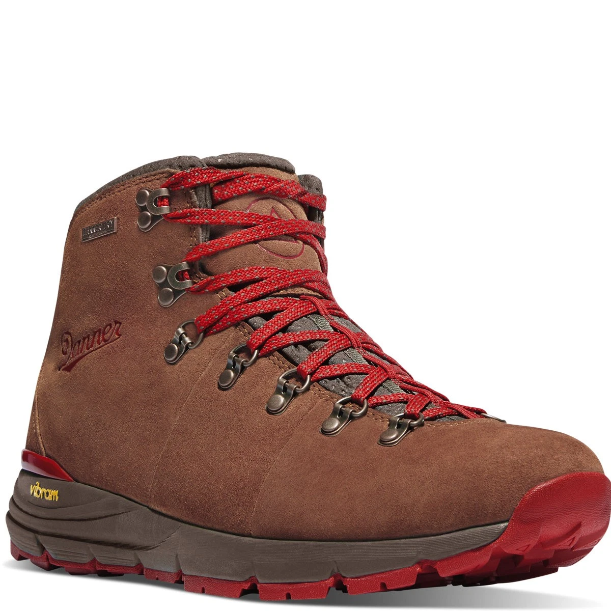 Danner Men's 4.5" Mountain 600 Waterproof Hiking Boot Brown/Red - 62241, Brown/R