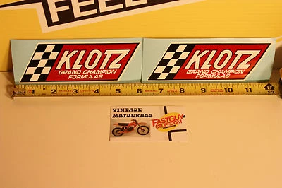 KLOTZ 2! KIotz decal stickers go cart snowmobile 2 stroke vintage race jet ski Mercury