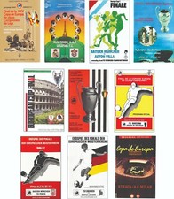 EUROPEAN CUP FINALS PROGRAMME COVERS 1980 -1989 FRIDGE MAGNETS