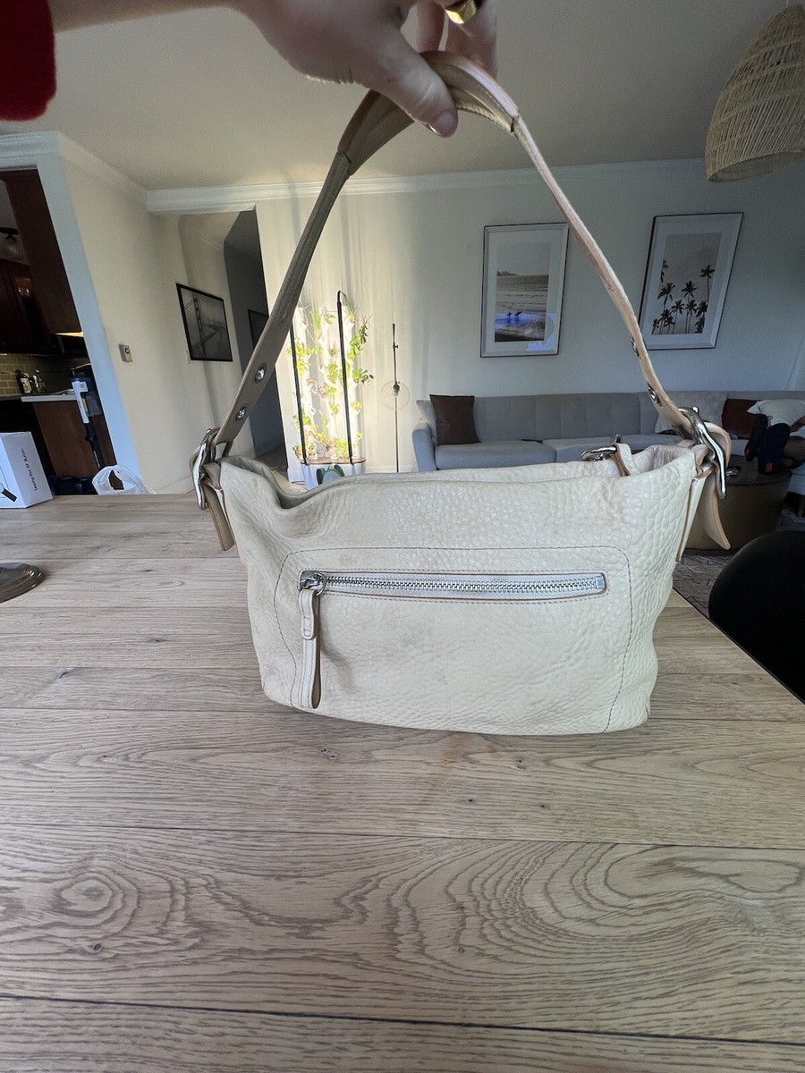 COACH Hobo Cream Pebbled Leather Women's Shoulder Bag Style COACH Hobo Cream Pebbled Leather Women's Shoulder Bag Style
