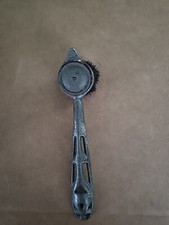 Vintage Shoe Shining Brush Art Deco Metal Handle