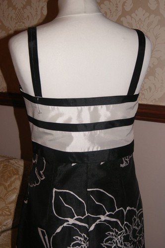 Michel Ambers Designer Black White Dress Party Occasion NWOT UK 10 US 6 £299 - Picture 6 of 7