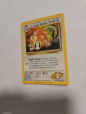 Lt. Surge's Raticate 016/034 Trading Card Game Classic Holo | eBay