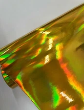 Gloss GOLD Holographic Rainbow Vinyl Car Wrap Auto Decal Sticker Film Roll