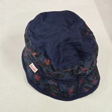 Primitive Men Hat One Size Blue Floral Leaf P...
