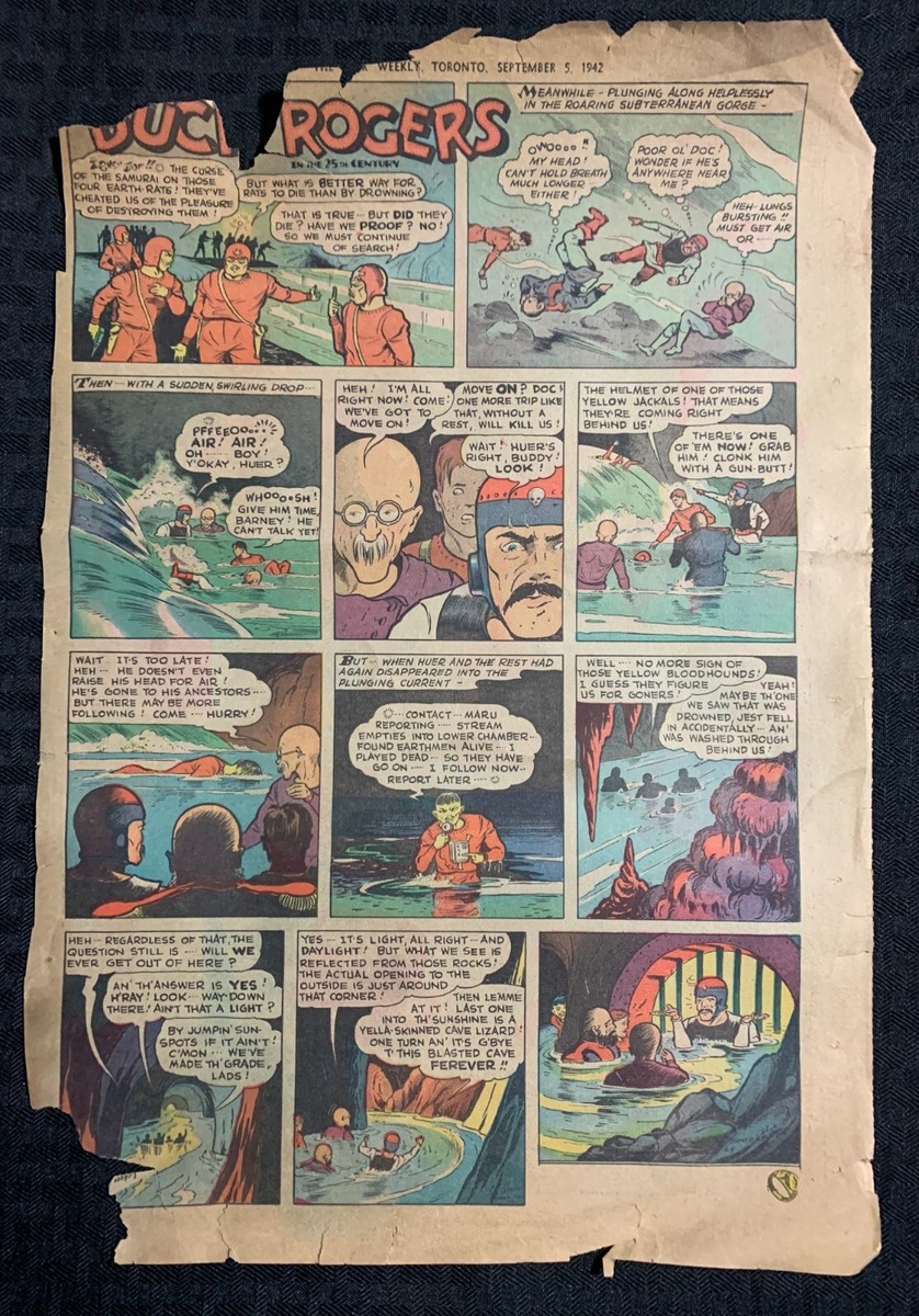 1942 Sept 5 BUCK ROGERS Sunday Color Comic Strip by Calkins GD 2.0