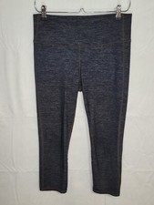 Women's Athleta Chaturanga Mid Rise Gray Black Jacquard Tight Yoga Small