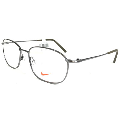 Nike Eyeglasses Frames 8181 070 Shiny Gunmetal Gray Square Full Rim 54-17-140