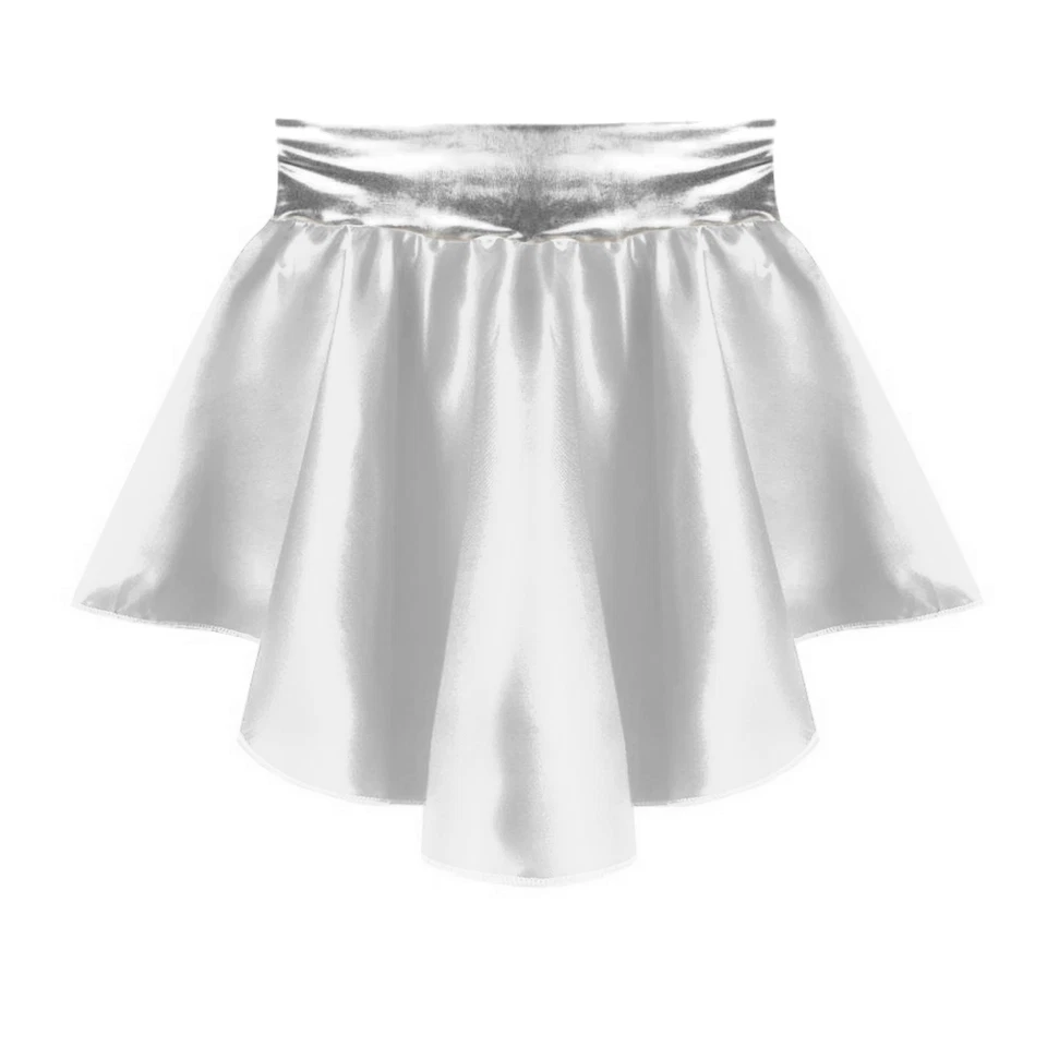 Girls SUPER HERO Fancy Dress Costume Woman Supergirl SATIN & SILVER SKIRT - Image 4 of 4