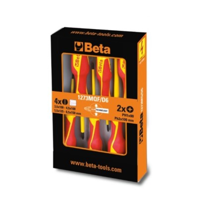 Serie Satz 6 Schraubendreher Blöcke 1000V beta tools 1273MQF/D6 Parallel