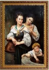 Ölbild 3 Mädchen William Adolphe Bouguereau HANDGEMALT, Gemälde F: 60x90cm