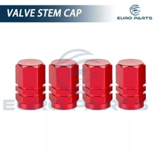 Red*8 Aluminum Car Tire Valve Caps Tyre Valve Stem Cover Air Dust Wheel Rim Cap
