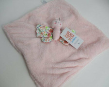 NWT Carters Just One You Pink Floral Butterfly Plush Baby Security Blanket Toy