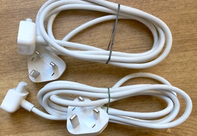 2x Original UK Apple MacBook Ladegerät Stromkabel Adapter Verlängerungskabel Kabel Stecker