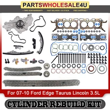 Head Gaskets Timing Chain Water Pump Kit for 07-10 Ford Edge Taurus Lincoln 3.5L