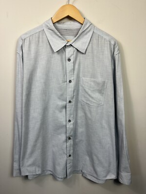 Carbon 2 Cobalt Mens Shirt Large Blue Long Sleeve Button Down Cotton