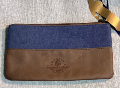 Audrain's Motor Week RI Concours Entrant's Women Denim Pouch 10'' x 5'' New