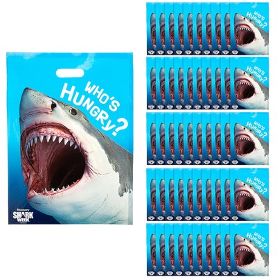 12 1/2'' x 17'' Discovery Shark Week  Plastic Goody Bags, Birthday, Party Supplies