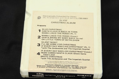Elvis Christmas Album 8 Track Tape Pickwick Camden C8S-9001 1975 - Picture 7 of 7
