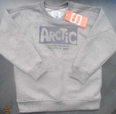 Jungen Pullover Gr. 128-134 STC bei C&A, grau Arctic Logo, warm, NP EUR 25,99