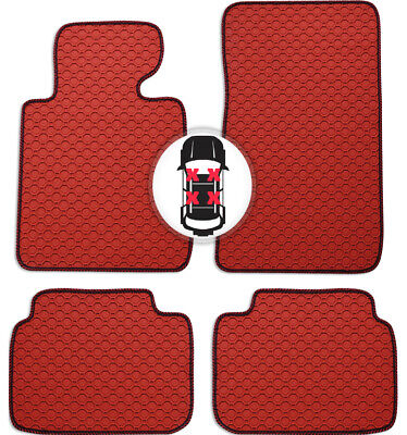 Gummi Fußmatten Set Auto Matte rot für Toyota iQ ab Bj. 01/09